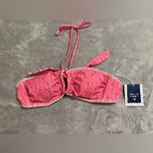 NWT Roller Rabbit x Target Pink Seahorse Print Reversible Bandeau Bikini Top - M